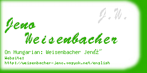 jeno weisenbacher business card